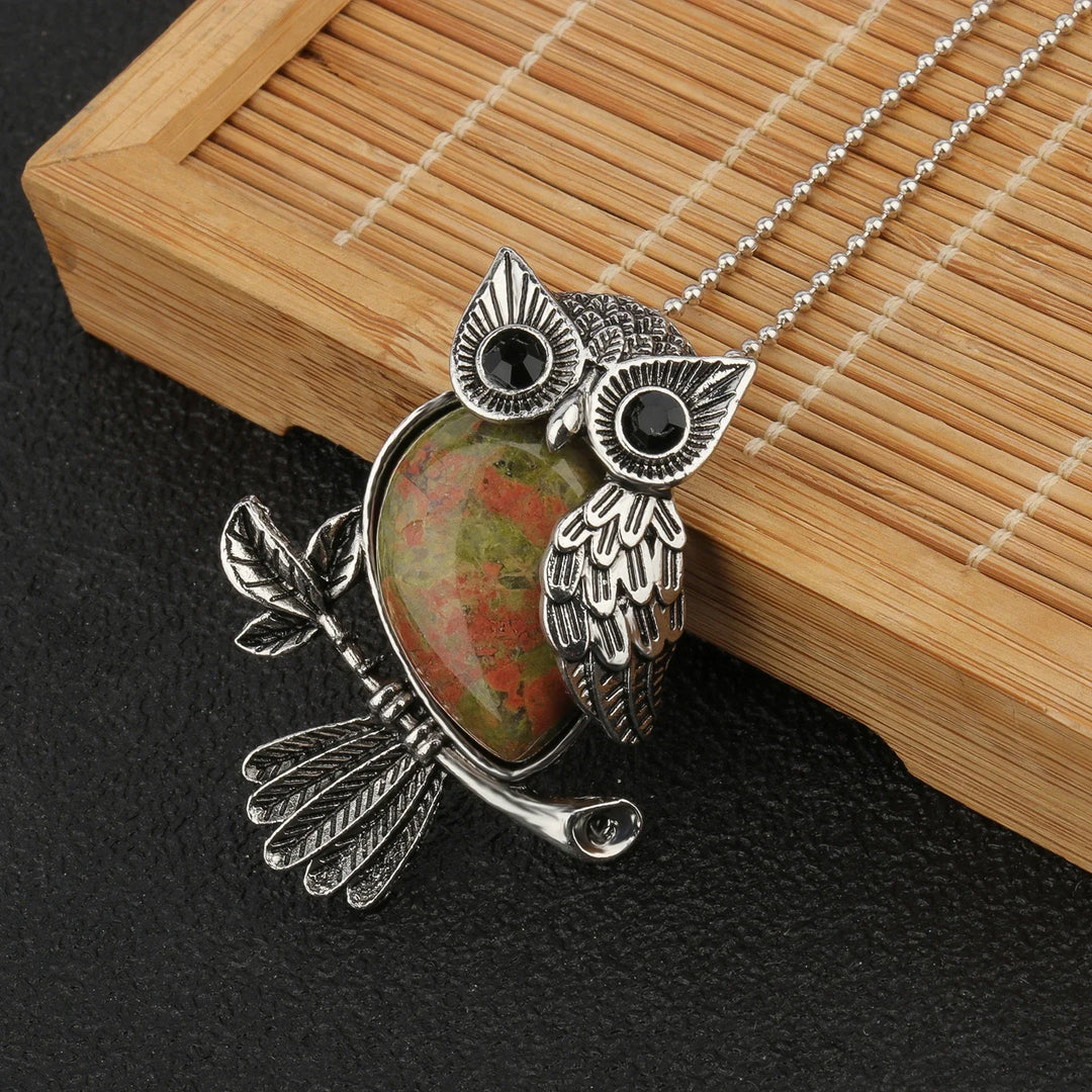 Kristallen Uil Wijze Hanger Ketting