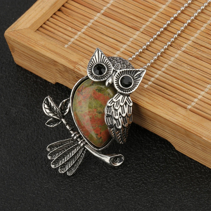 Kristallen Uil Wijze Hanger Ketting