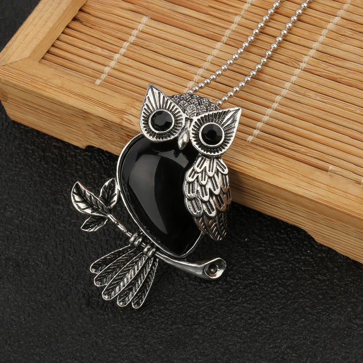 Kristallen Uil Wijze Hanger Ketting