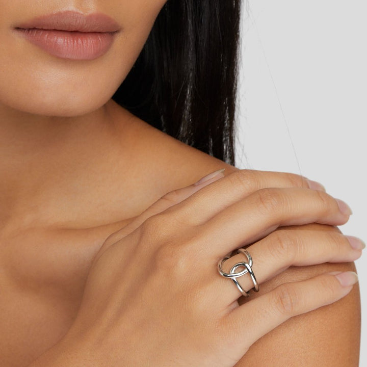 Elegante zilveren ring met verfijnd design
