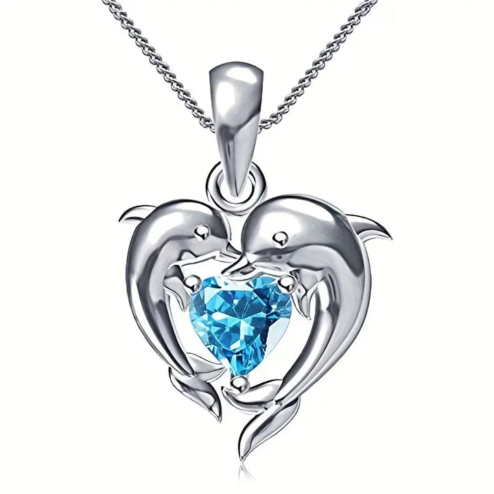 Zachte golven wit gouden ketting met hartje
