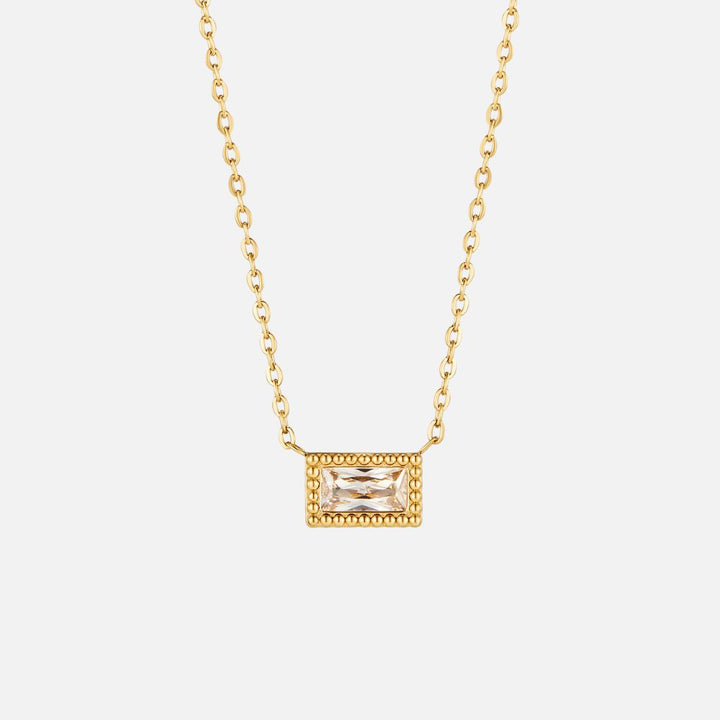 Baguette Geboortesteen Ketting.