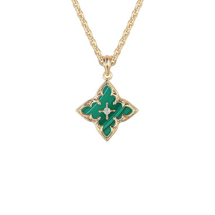 Gouden ketting met klavertje vier