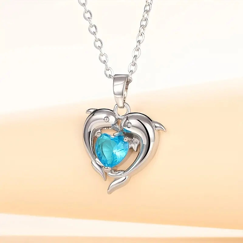 Zachte golven wit gouden ketting met hartje