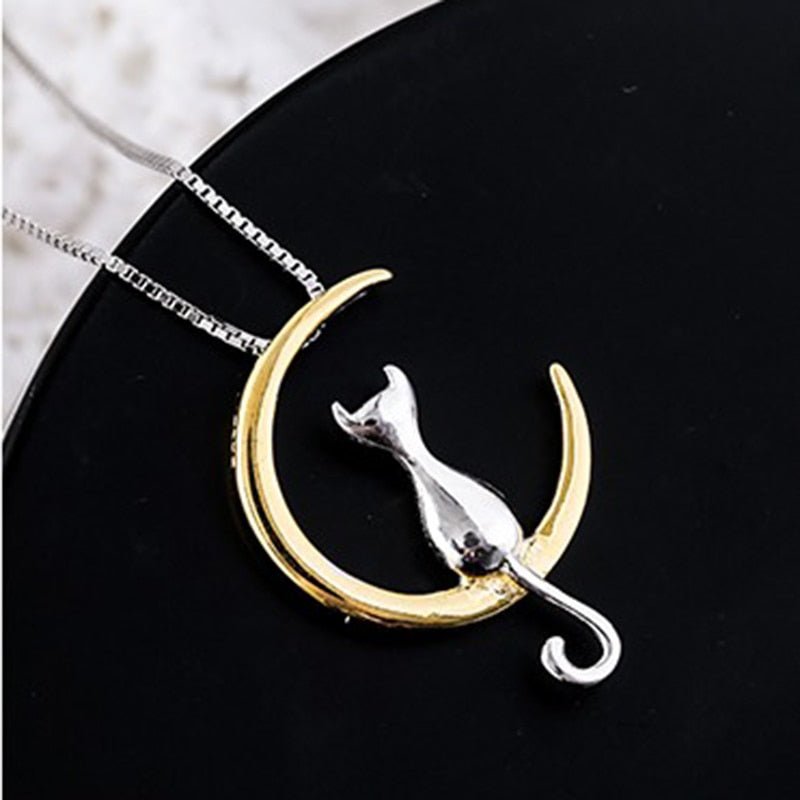 Crescent en kat elegante kattenketting