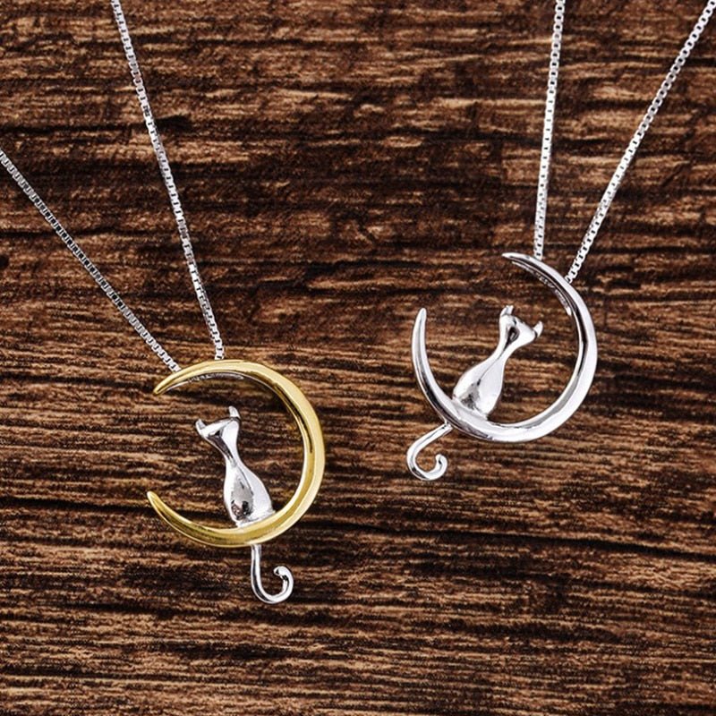 Crescent en kat elegante kattenketting