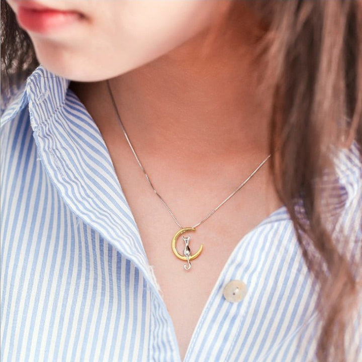 Crescent en kat elegante kattenketting