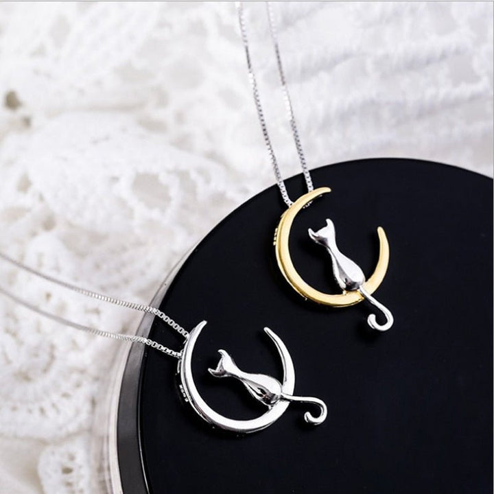 Crescent en kat elegante kattenketting