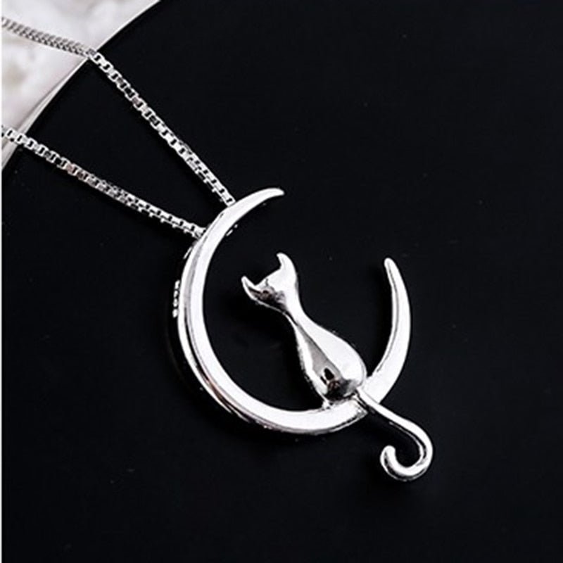 Crescent en kat elegante kattenketting