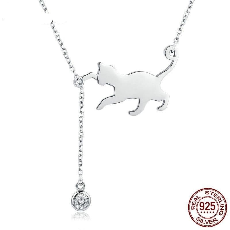 Schattige Kat Ketting Hanger Halsketting