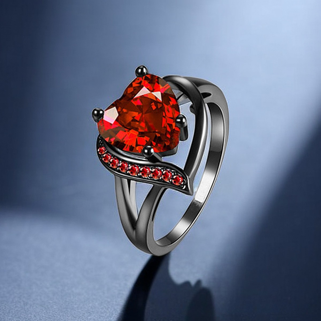 Elegante rozenring van wit goud