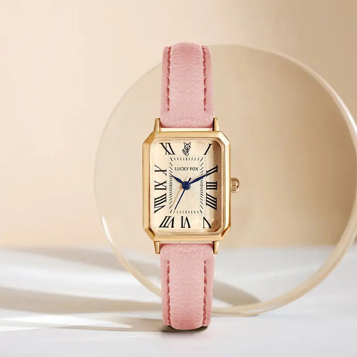 Elegante gouden horloge met een verfijnd steentje