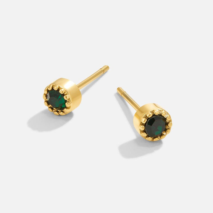 Elegante oorringen met smaragdgroen zirkonia