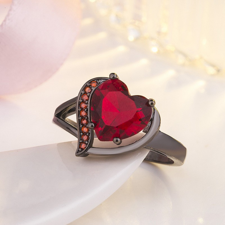 Elegante rozenring van wit goud
