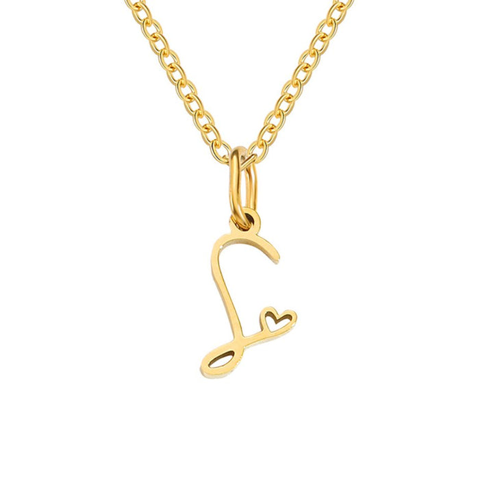 Gouden Letter Hart Ketting