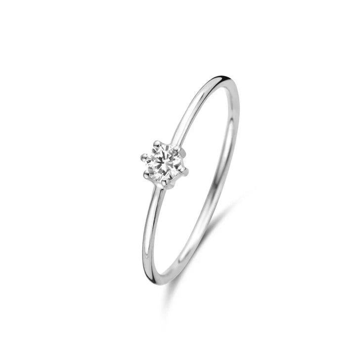 Elegante ring van wit goud met verfijnde details