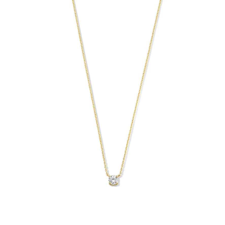 Elegante gouden hanger met moissaniet