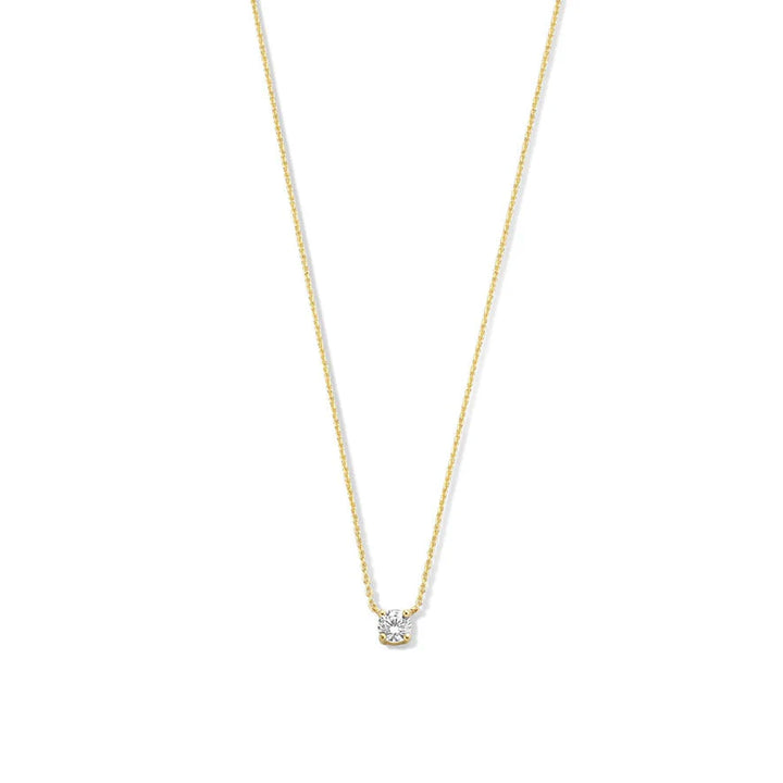 Elegante gouden hanger met moissaniet