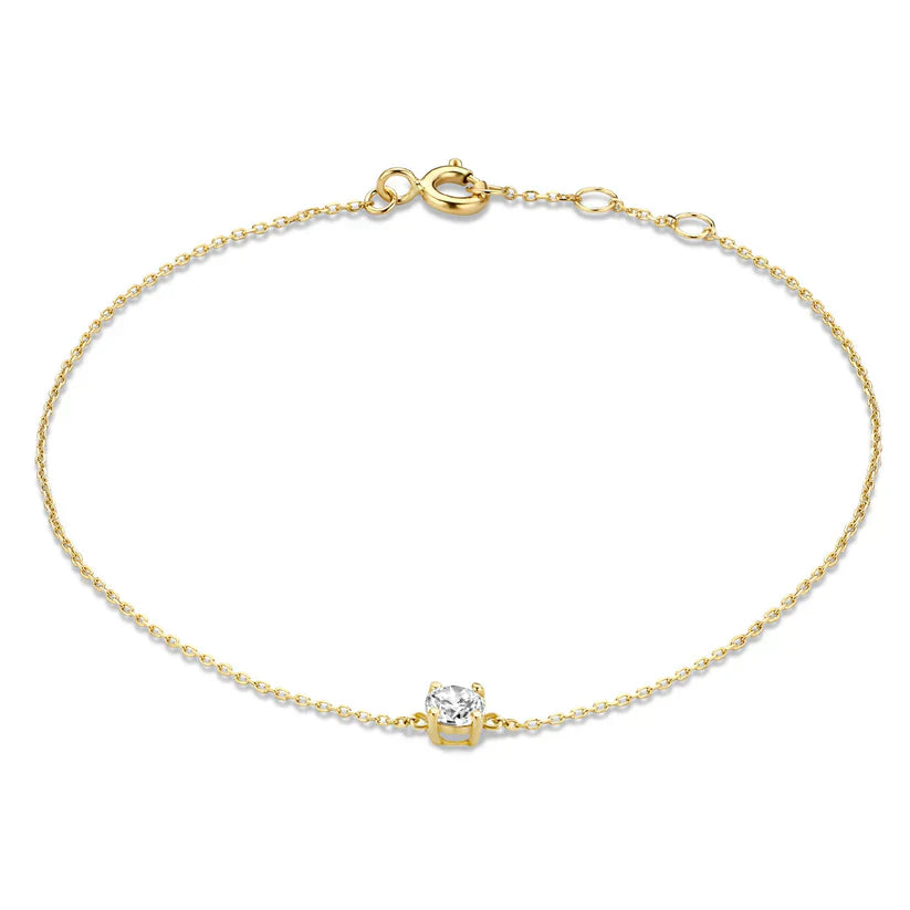 Elegante witgouden armband met verfijnde details