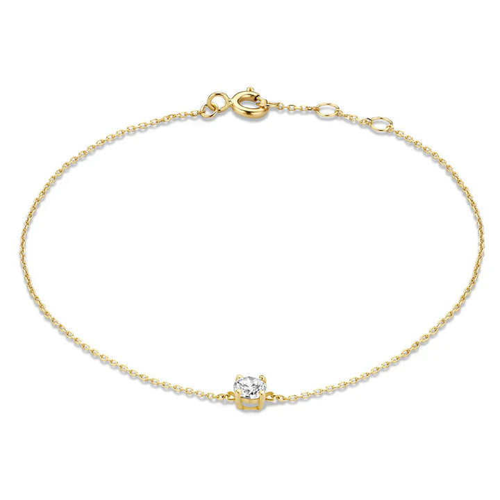 Elegante witgouden armband met verfijnde details