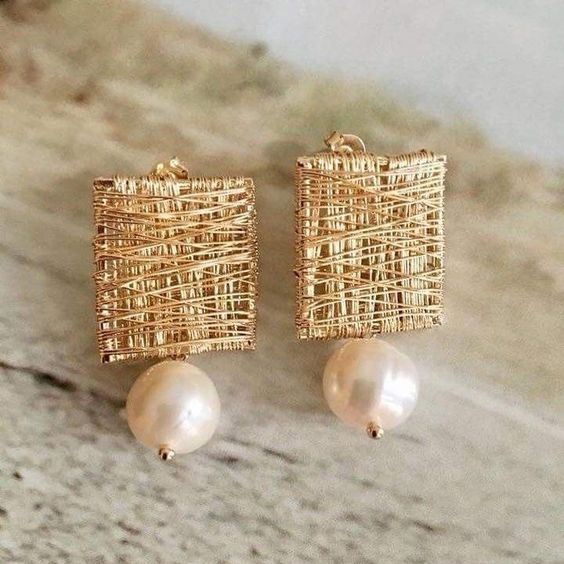 Elegante parel oorbellen