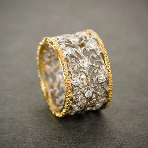 Elegante zirkonia klimop ring in vintage stijl
