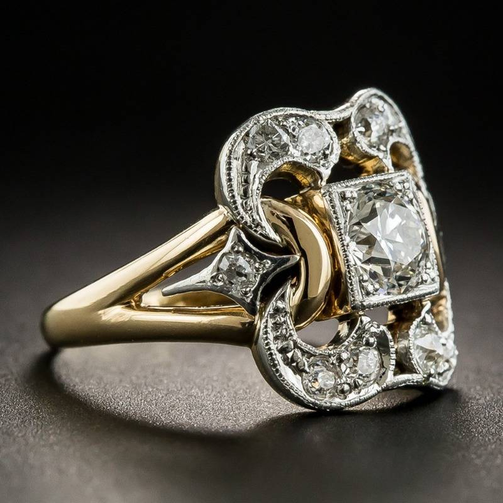 Elegante zirkonia ring met verfijnd ontwerp
