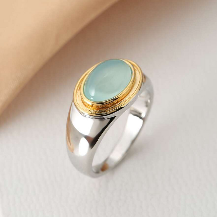 Gabi - Vintage groene maansteenring