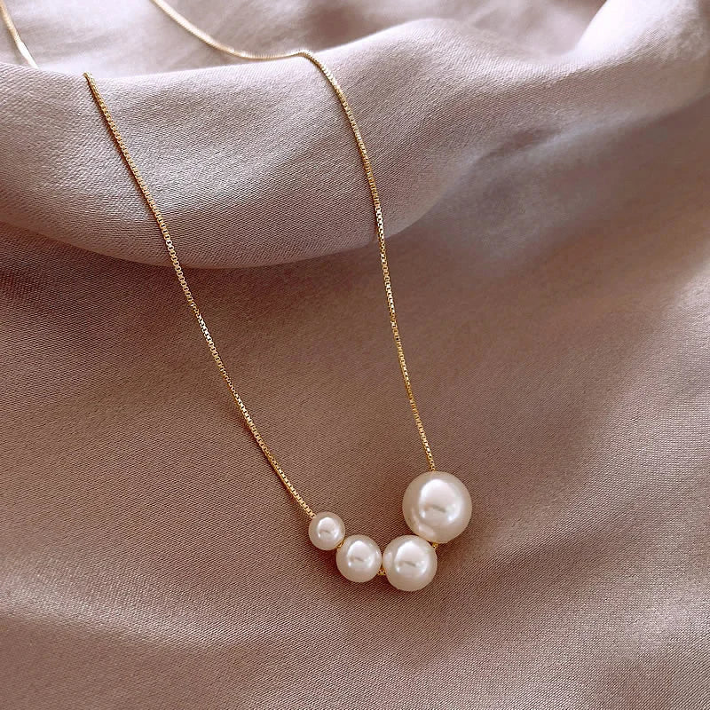 Elegante parelketting van goud
