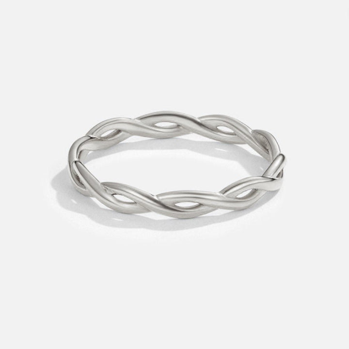 Eindeloze zilveren draai-ring