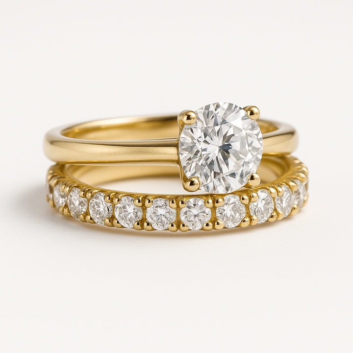 Gouden diamant ring set