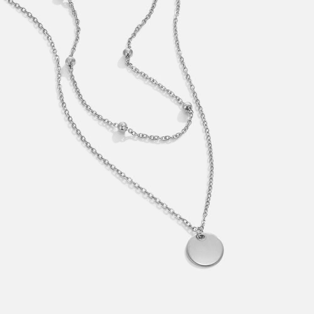 Elegante zilveren laag-halsketting met verfijnde schakels