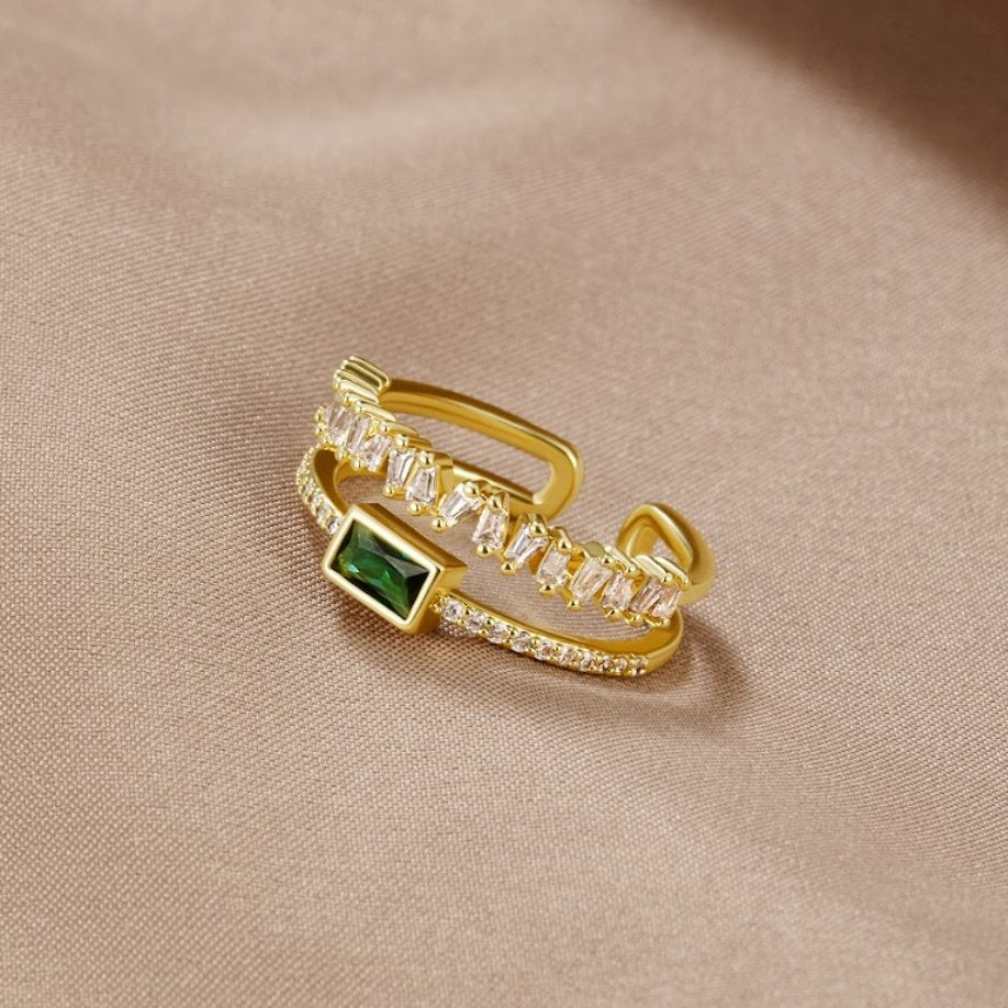Zachte glans zirkonia ring