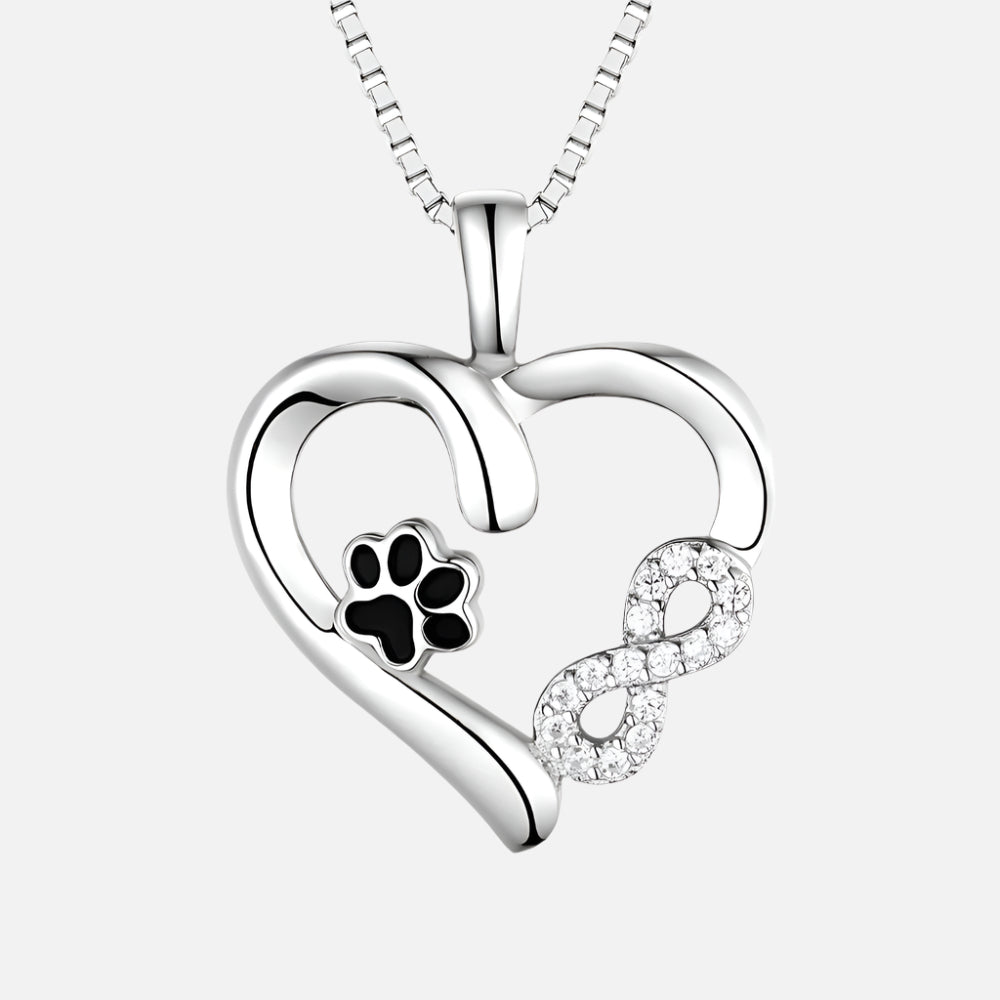 Poot en Hart Hanger met Oneindigheid Charm