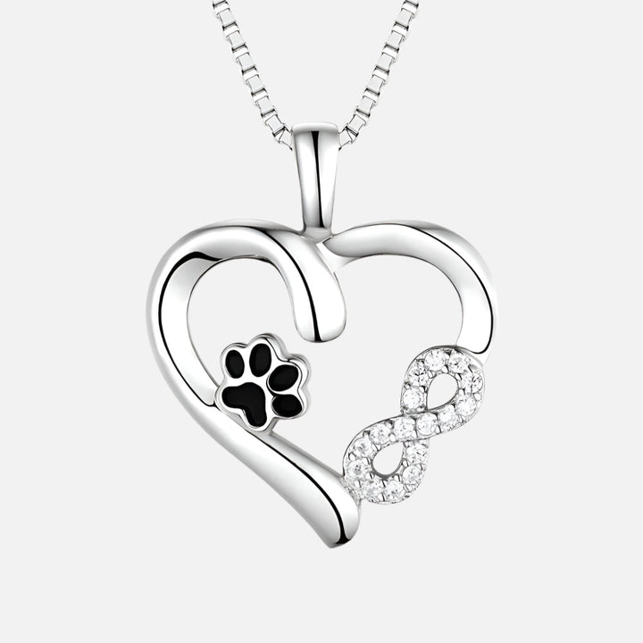 Poot en Hart Hanger met Oneindigheid Charm