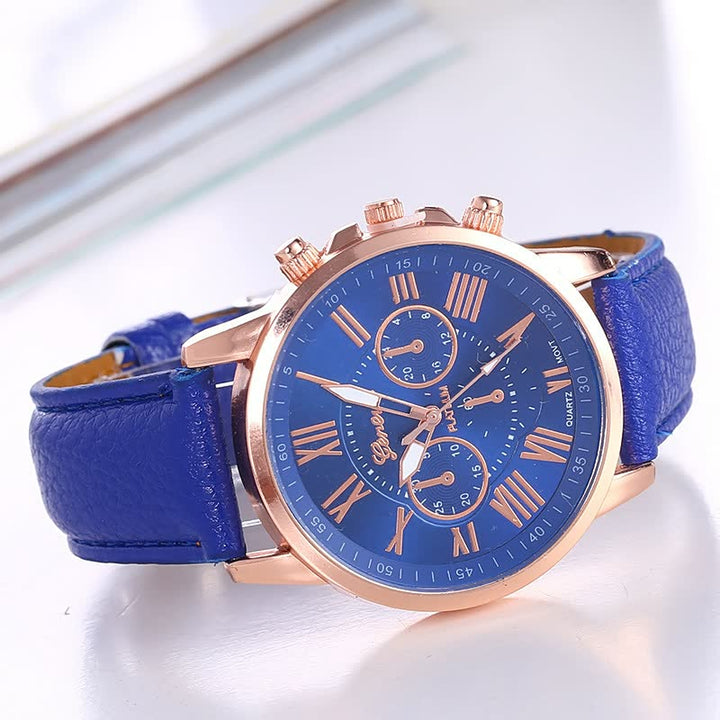 Elegante roségouden horloge met een subtiele parel