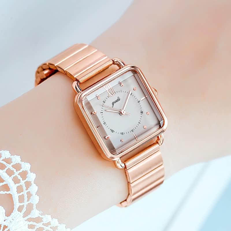 Elegante roségouden horloge