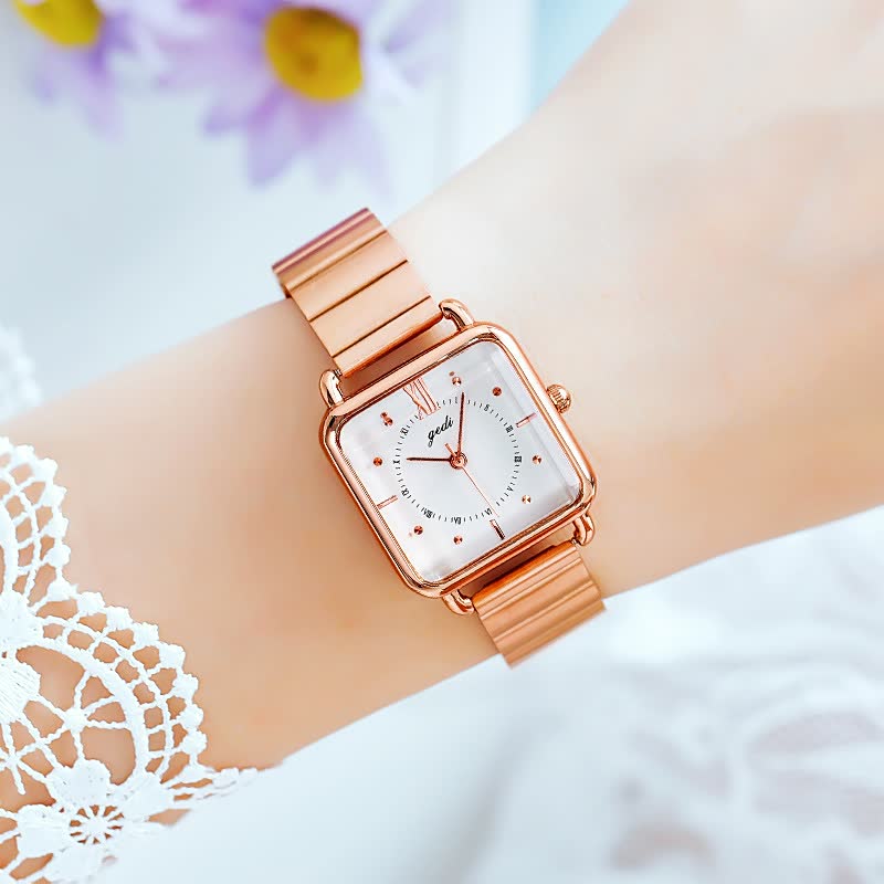 Elegante roségouden horloge