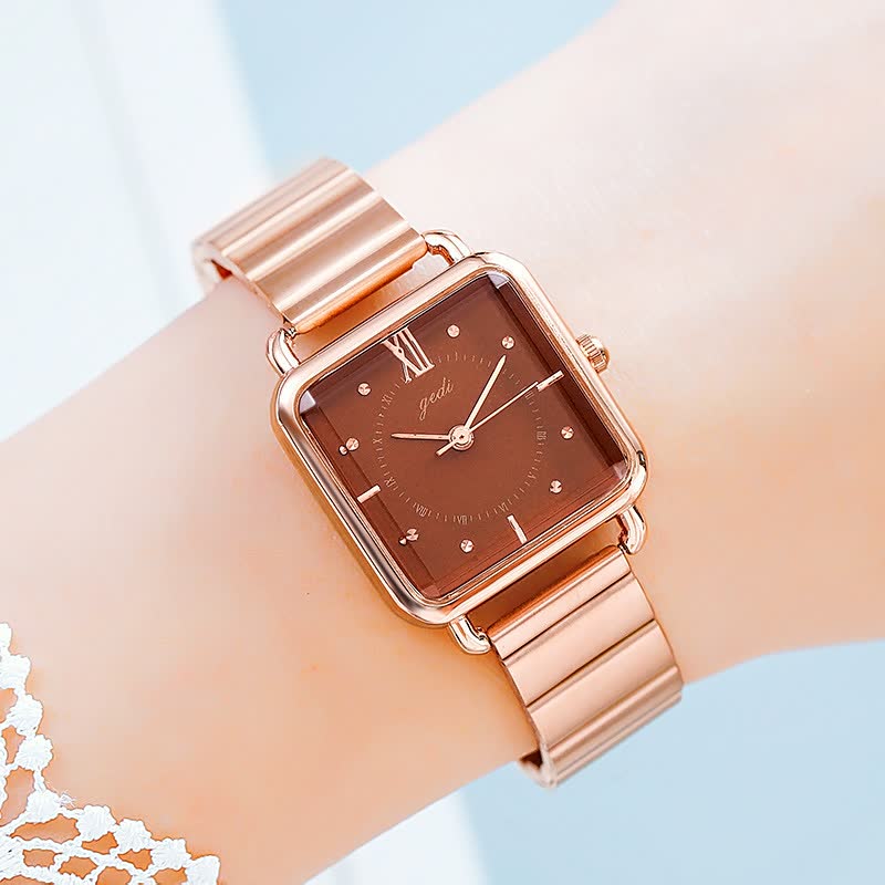 Elegante roségouden horloge