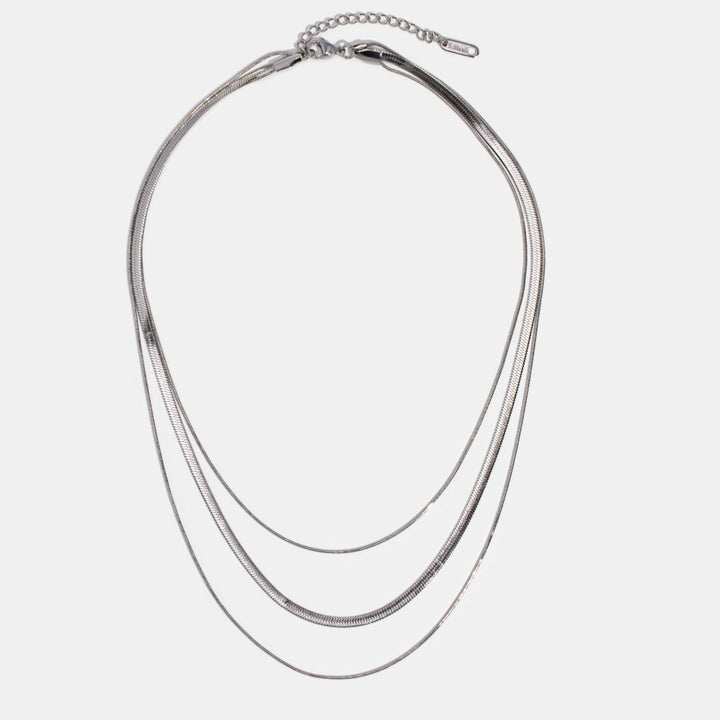 Elegante zilveren meerdere lagen ketting