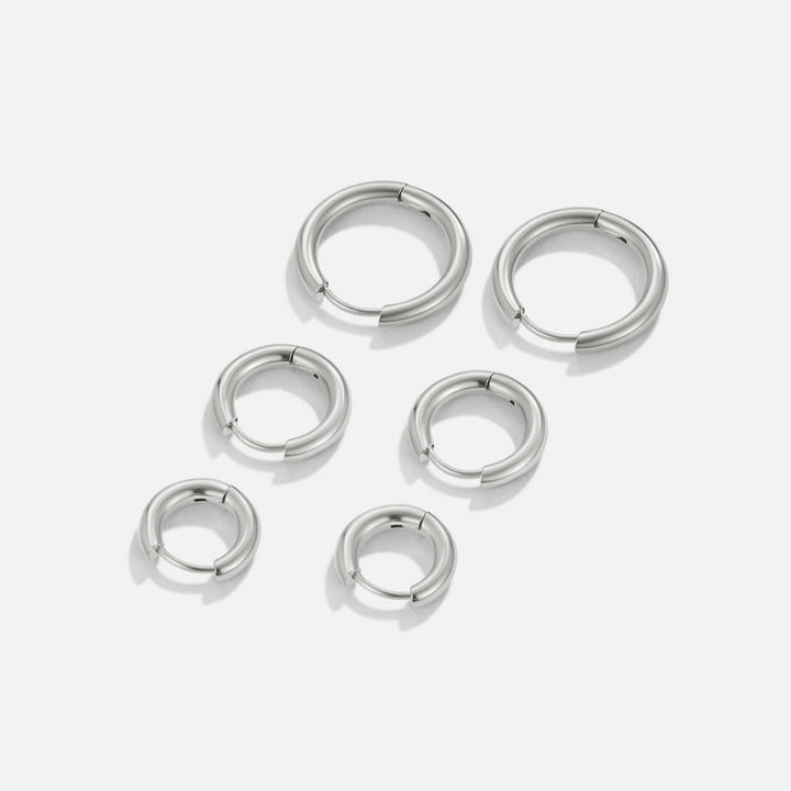 Zilveren Trio Mini Hoepelset