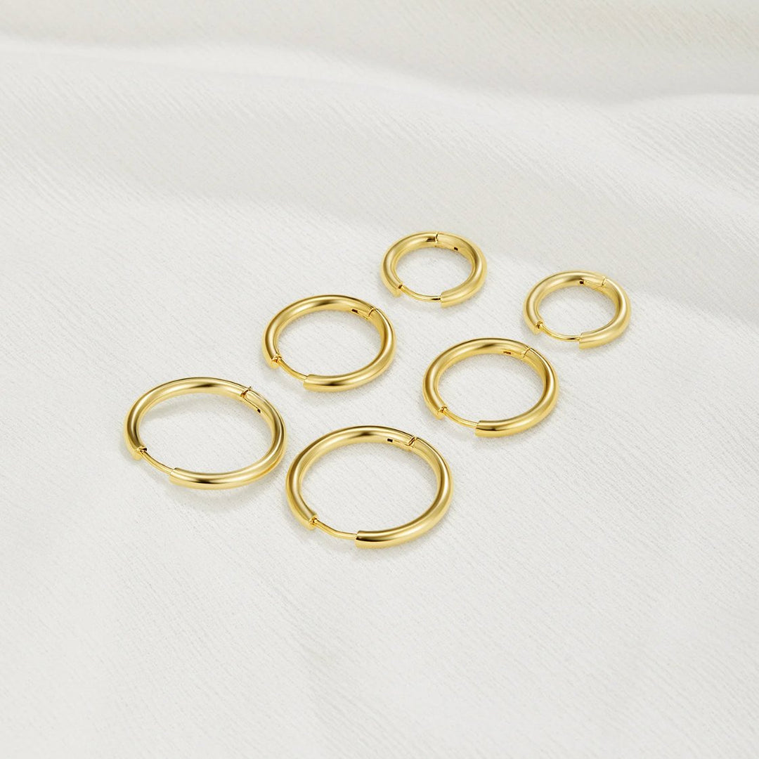 Drievoudige Hoepel Oorbellen Set