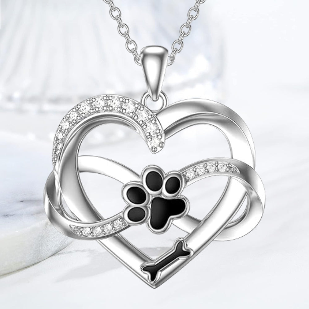 Infinity Hart & Poot Hanger in Sterling Zilver met Zirconia