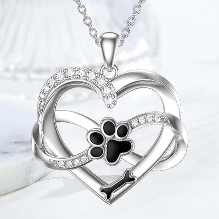 Infinity Hart & Poot Hanger in Sterling Zilver met Zirconia