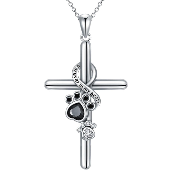 Sterling Zilveren Poot & Kruis Ketting